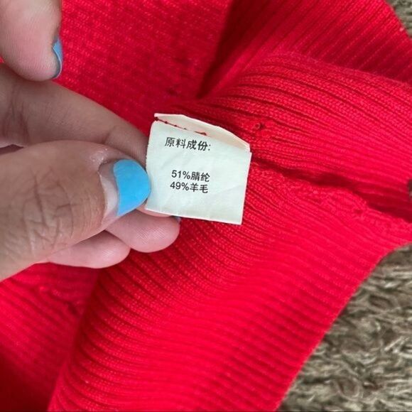 Y2K semi crop red top Deng Hao XS - Picture 4 of 4